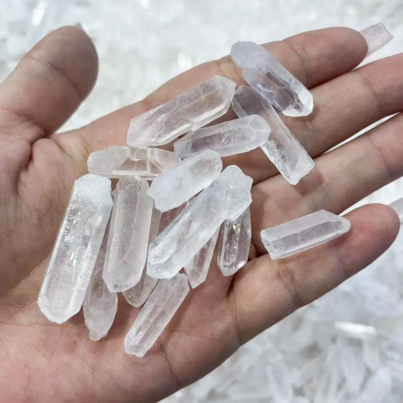 

Natural bulk wholesale crystals wands rough raw clear quartz stick crystals point