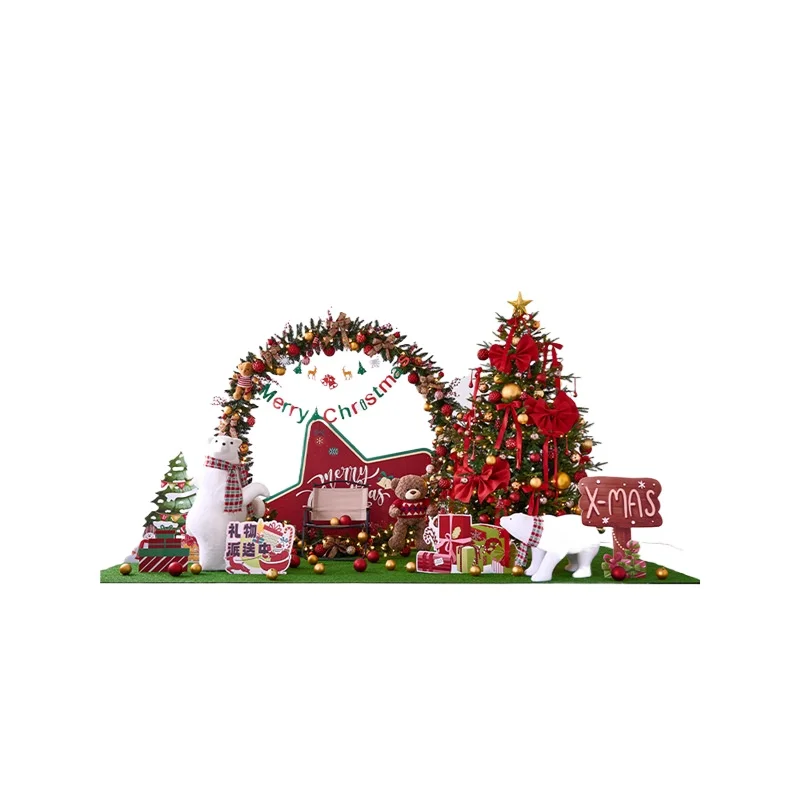 

Atrium beauty decoration simulation three-dimensional, Christmas tree decorations, large floor ornaments