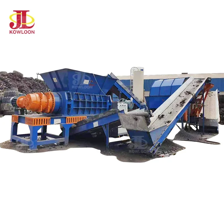 heavy  changeable blade scrap car tire shredder machine