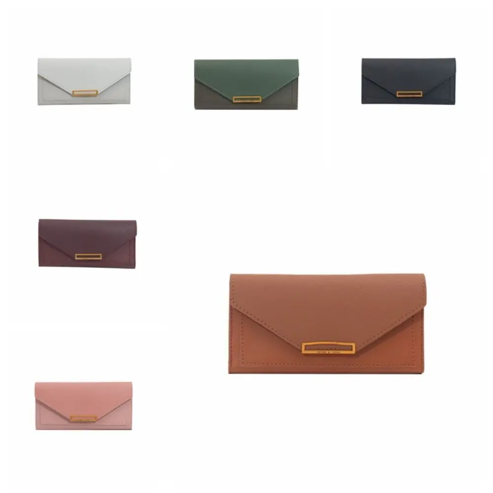 Mode Pu Lederen Envelop Portefeuilles Draagbare Multifunctionele Dames Lange Clutch Tas Koreaanse Stijl Portemonnee Wisseltas Vrouw