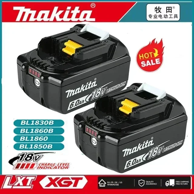 Original Makita BL1860 18V 6000mAh 6.0 Ah Rechargeable Battery With charger 18V Battery LXT BL1860B BL1860 BL1850 DHP482