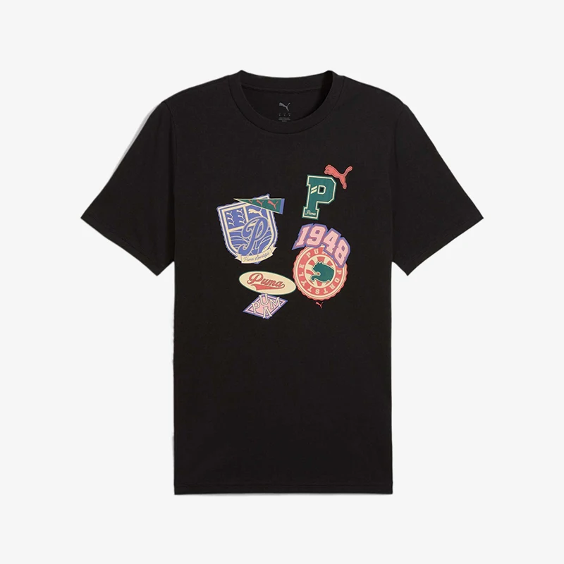 

Puma Genuine 2025 Spring New Men's Sports Running Breathable Pattern Short Sleeve 632941-01