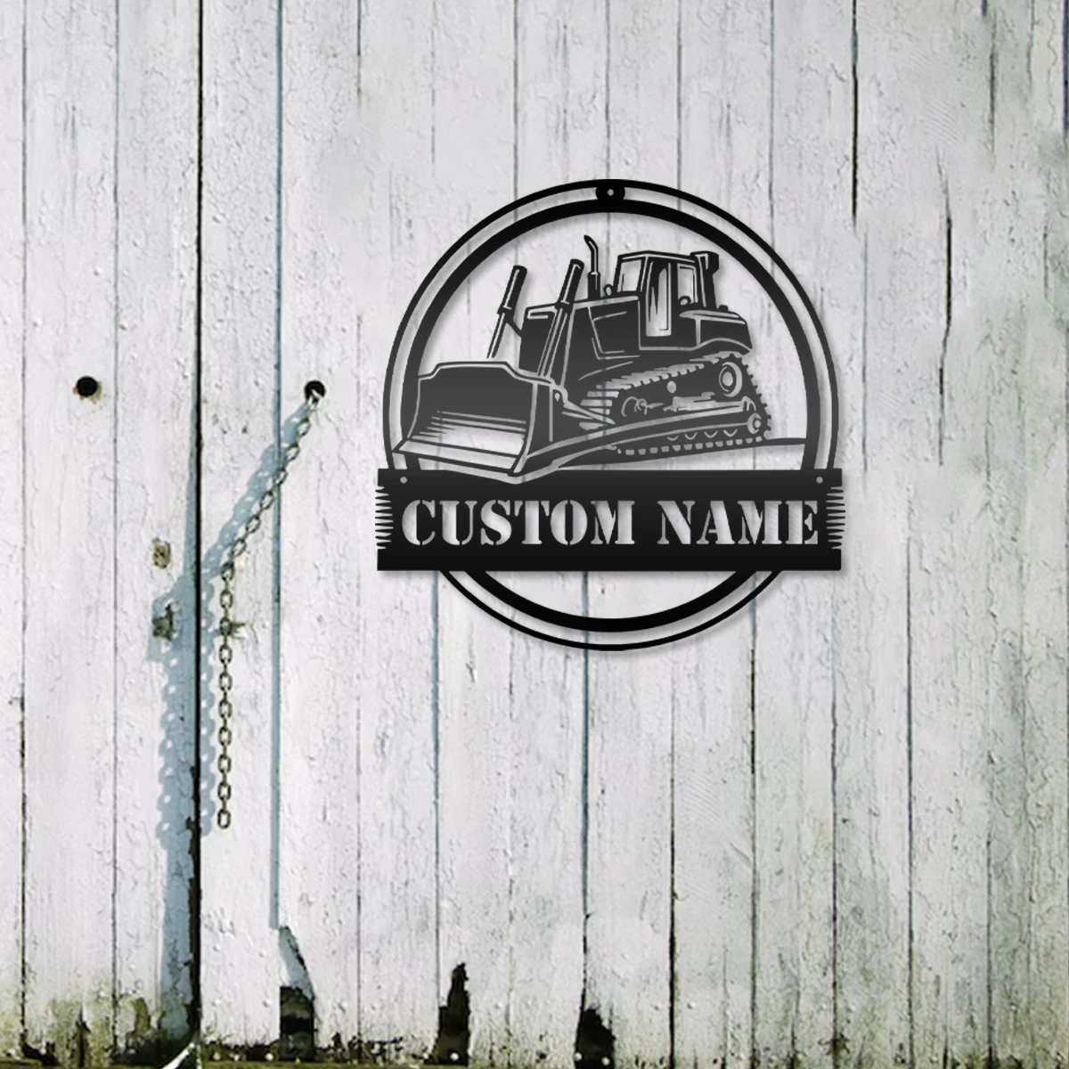 

1pc new tractor Personalized name Iron Custom Name Metal Wall Signs Tin Wall Plaque For Kids Room Living Room Home Decor