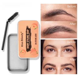 1PC Eyebrow Styling Gel Brows Wax Sculpt Soap Waterproof Long-Lasting 3D Feathery Wild Brow Styling Easy To Wear Makeup Eyebrow