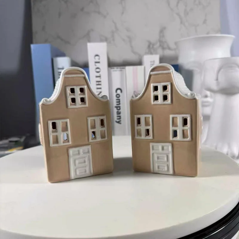 Creative House Shape Candle Candlestick Cartoon Cat Aromatherapy Candle Holder Birthday Gift Ornaments Halloween Decoration
