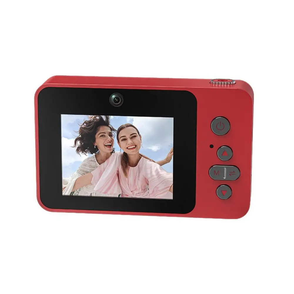 2.4인치 화면 레트로 CCD 디지털 카메라 풀/세미 미러 디자인 MP3 음악 재생 브이로그 카메라 휴대용 HD 비디오 8배 줌 카메라