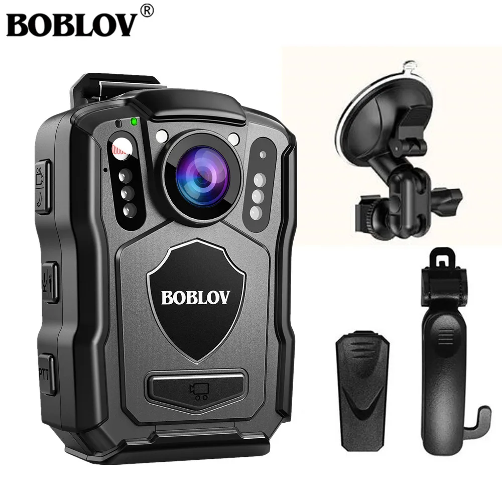 BOBLOV M5 fotocamera del corpo della polizia registratore GPS 1440P Cam montata sul corpo 128GB telecamera per il corpo visione notturna IR IP67