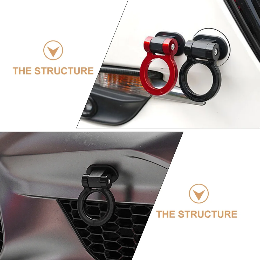 

Car Tow Hook Decor ABS Plastic Trailer Hitch Sticker Stylish Car Towing Hook Decoration Durable Lightweight Compact Size