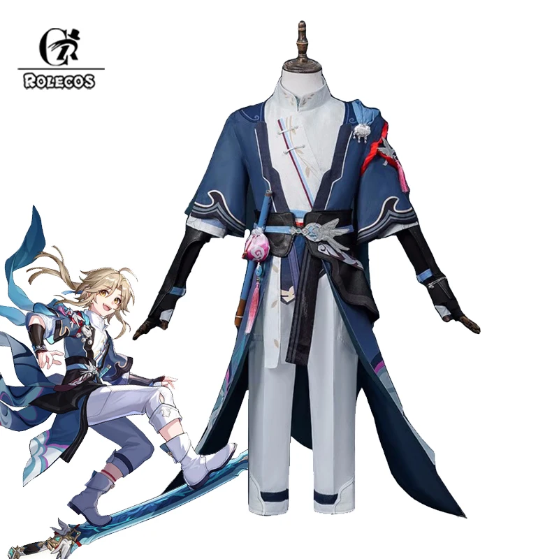 

ROLECOS Game Honkai Star Rail Yanqing Cosplay Costume Gorgeous Handsome Men Cosplay Suit Halloween Carnival Party Suit