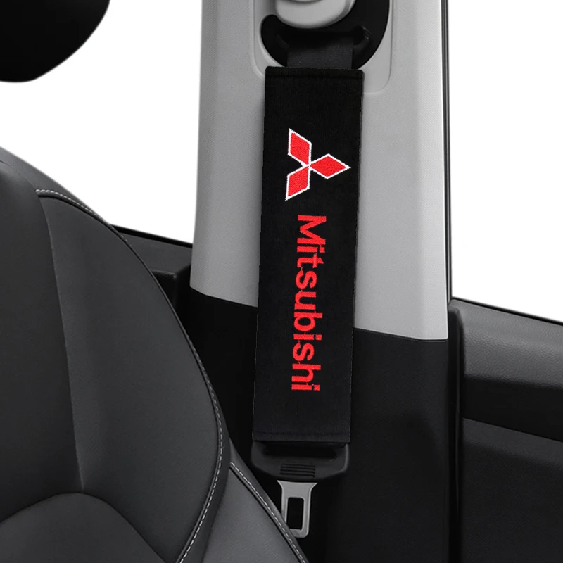 2 unids/set estilo de coche almohadilla para cinturón de seguridad para Mitsubishi Lancer Asx Outlander Pajero l200 Galant funda para cinturón de