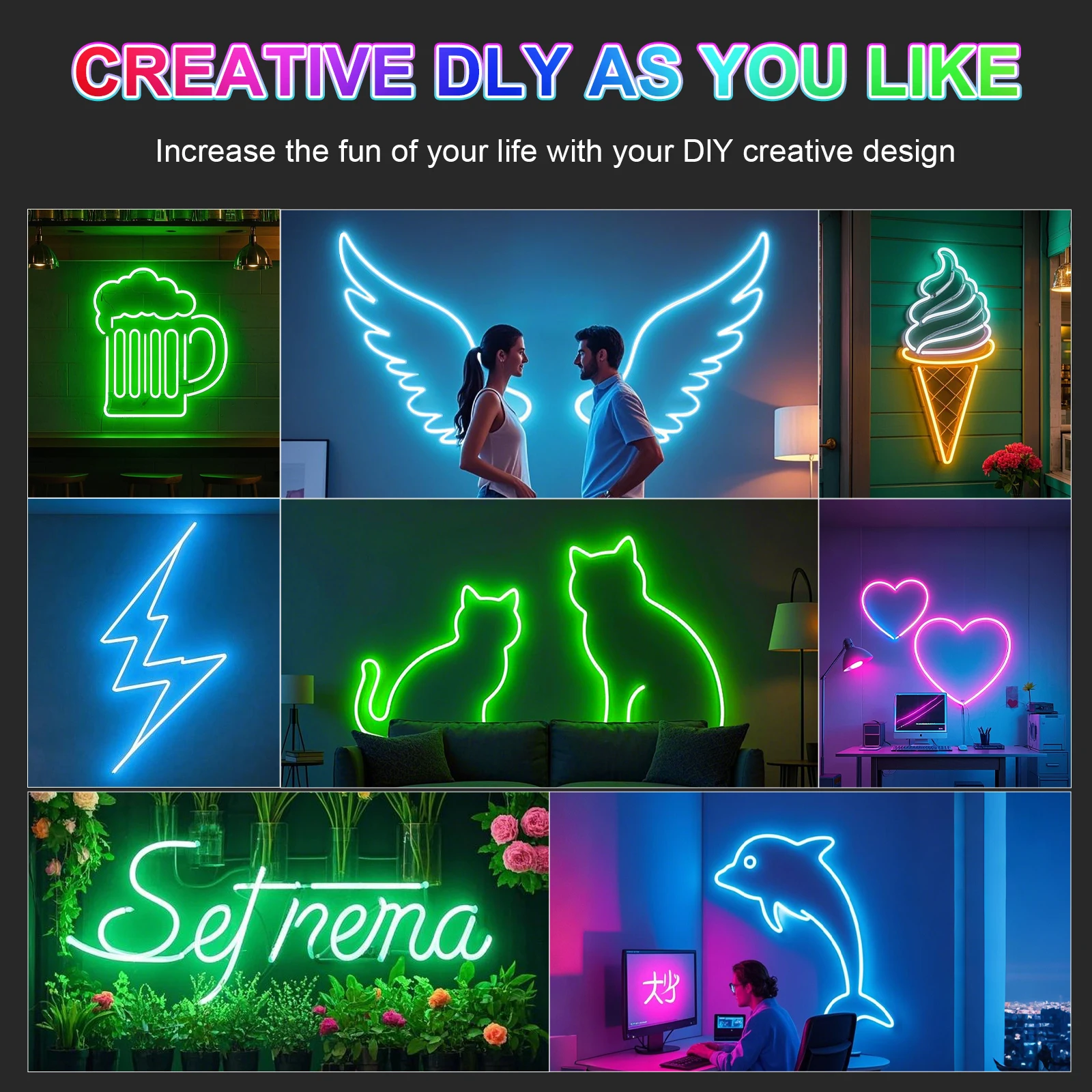 5V USB RGB Neon Strip Light with Switch Music Sync Controller Waterproof LED Strip Flexible Neon Tape Ribbon 1M 2M 3M 4M 5M