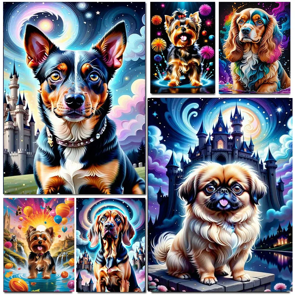 Beagles Shih Tzu Pomeranian DIY Diamond Painting New 2024 Diamond Embroidery Mosaic Jewelry cross stitch Puppy Dog Home Decor