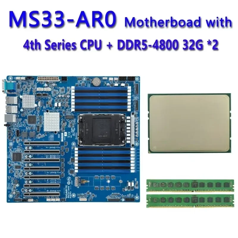 MS33-AR0 REV1.X  /  32GB DDR5-4800  /   6458Q 6454S 6448Y 6438M 6434H 6434 6421N 6418H 6416H 6414U 5433N 5423N  5416S 5412U CPU