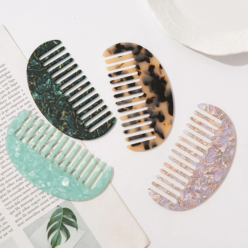 Fashion Acetate Hair Combs Anti-static Massage Hair Brush Hairdressing Colorful Hairdress Salon Styling Tool Travel Accessories