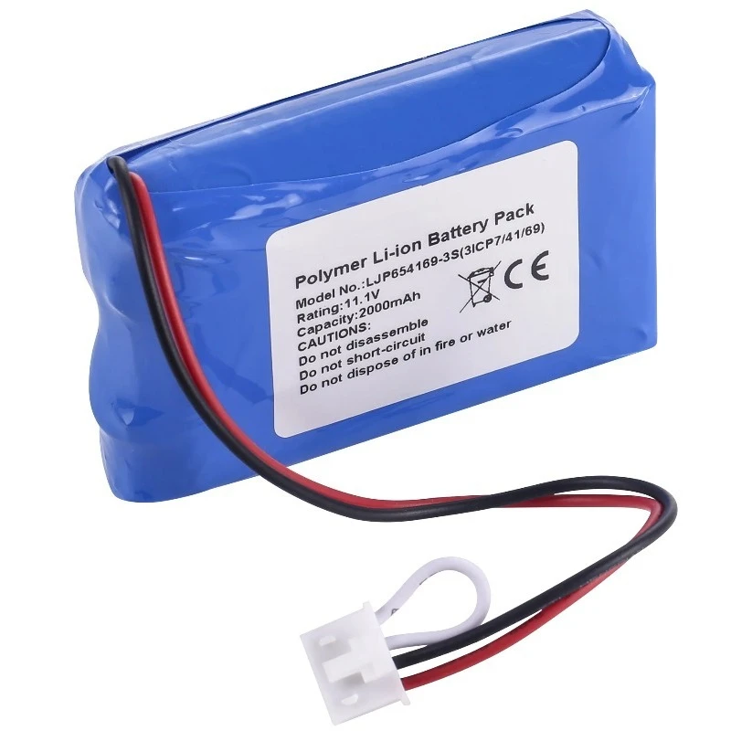 2000mAh Li-ion Spare Battery LJP654169-3S 3ICP7/41/69 Compatible With Fresenius VP7 SP7 VP5 EN7s Infusia Syringe Infusion Pump