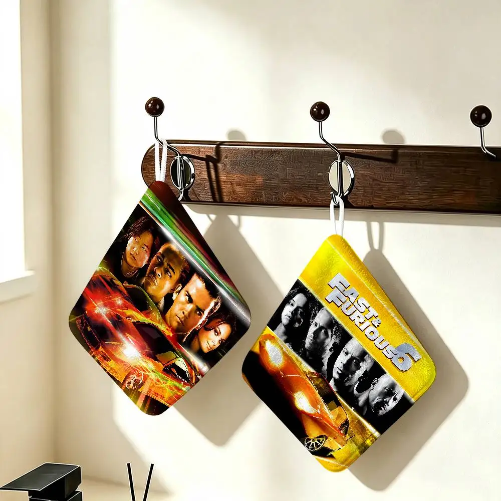T-The F-Fast A-And F-Furious For Whole House Use Polyester Cotton Daily Towel, Hanging Kitchen Hand Wiping Cloth, Durable