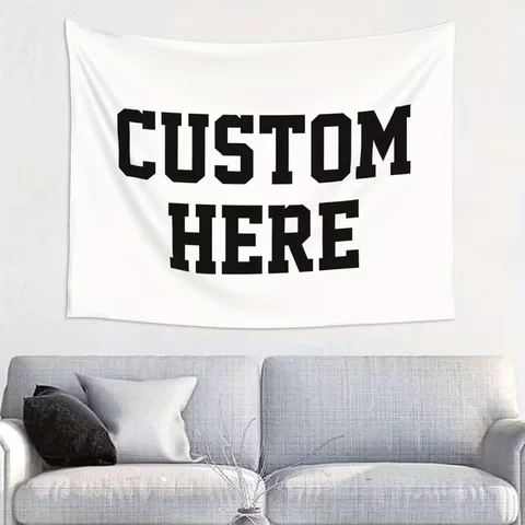 1pc Customizable Personalized Tapestry With Photos And Text, For Birthday, Wedding, Halloween, Christmas, Party
