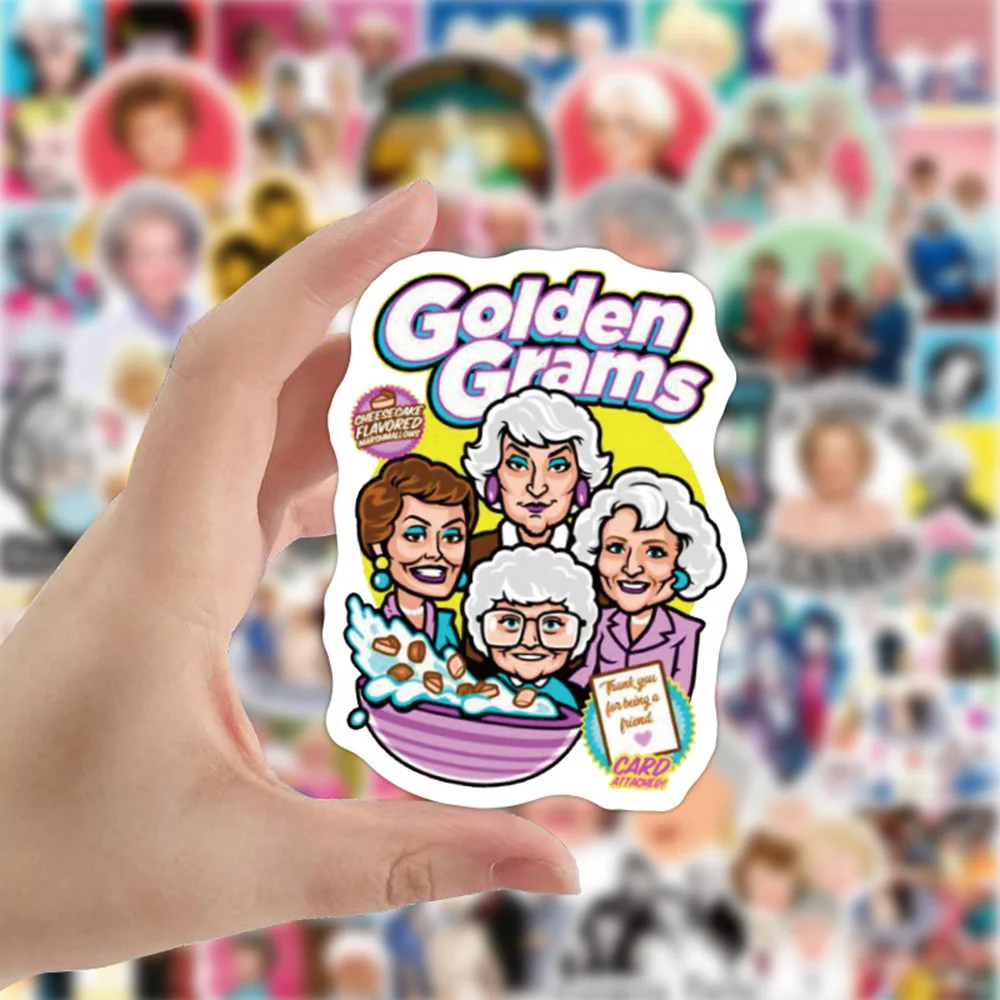 Calcomanías de grafiti para niños, calcomanías de bricolaje para teléfono, ordenador portátil, equipaje, monopatín, serie de TV The Golden Girls, 10/30/50 piezas