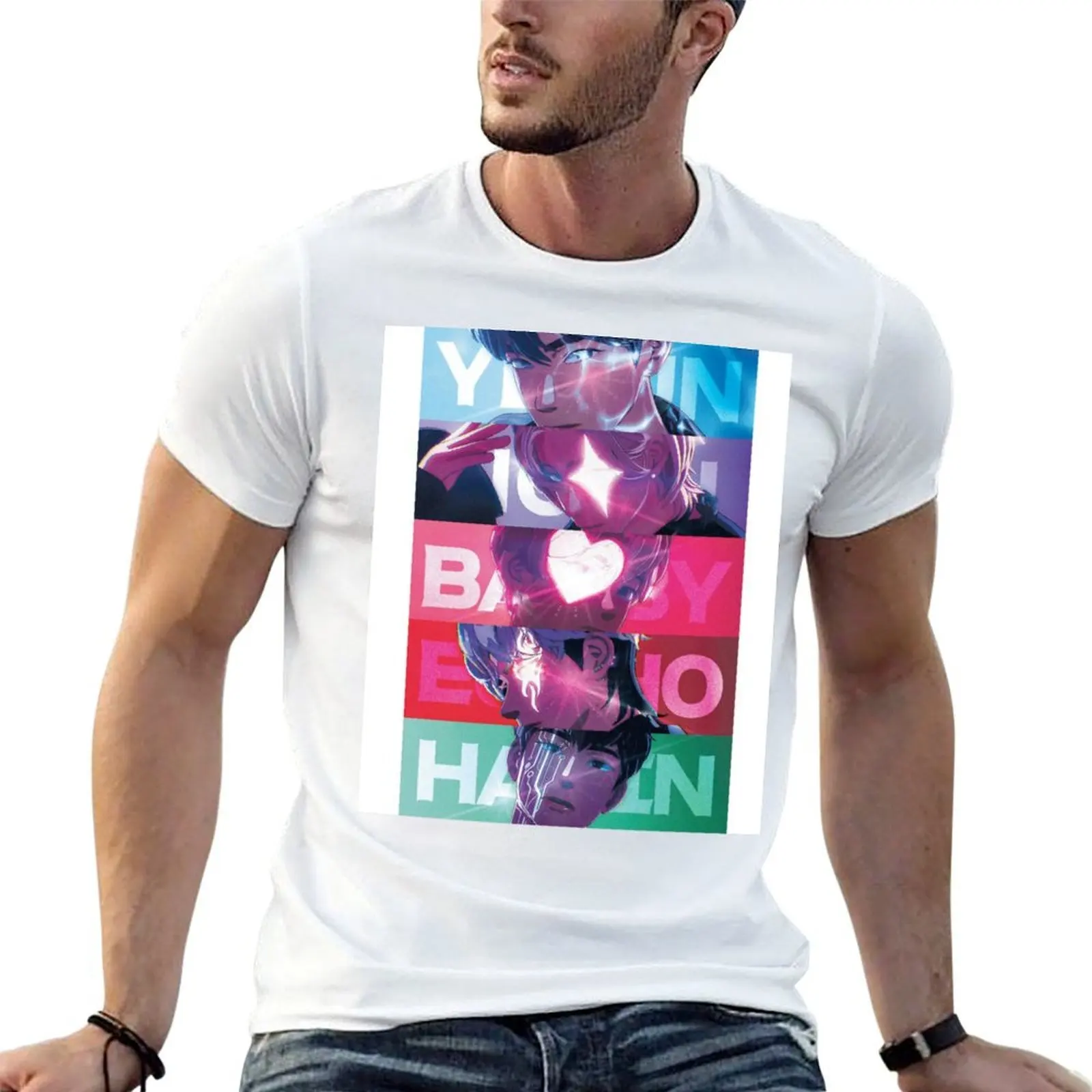 

Cute Aesthetic Plave Wallpaper T-Shirt men t shirt cotton 100% man tshirt T-Shirt