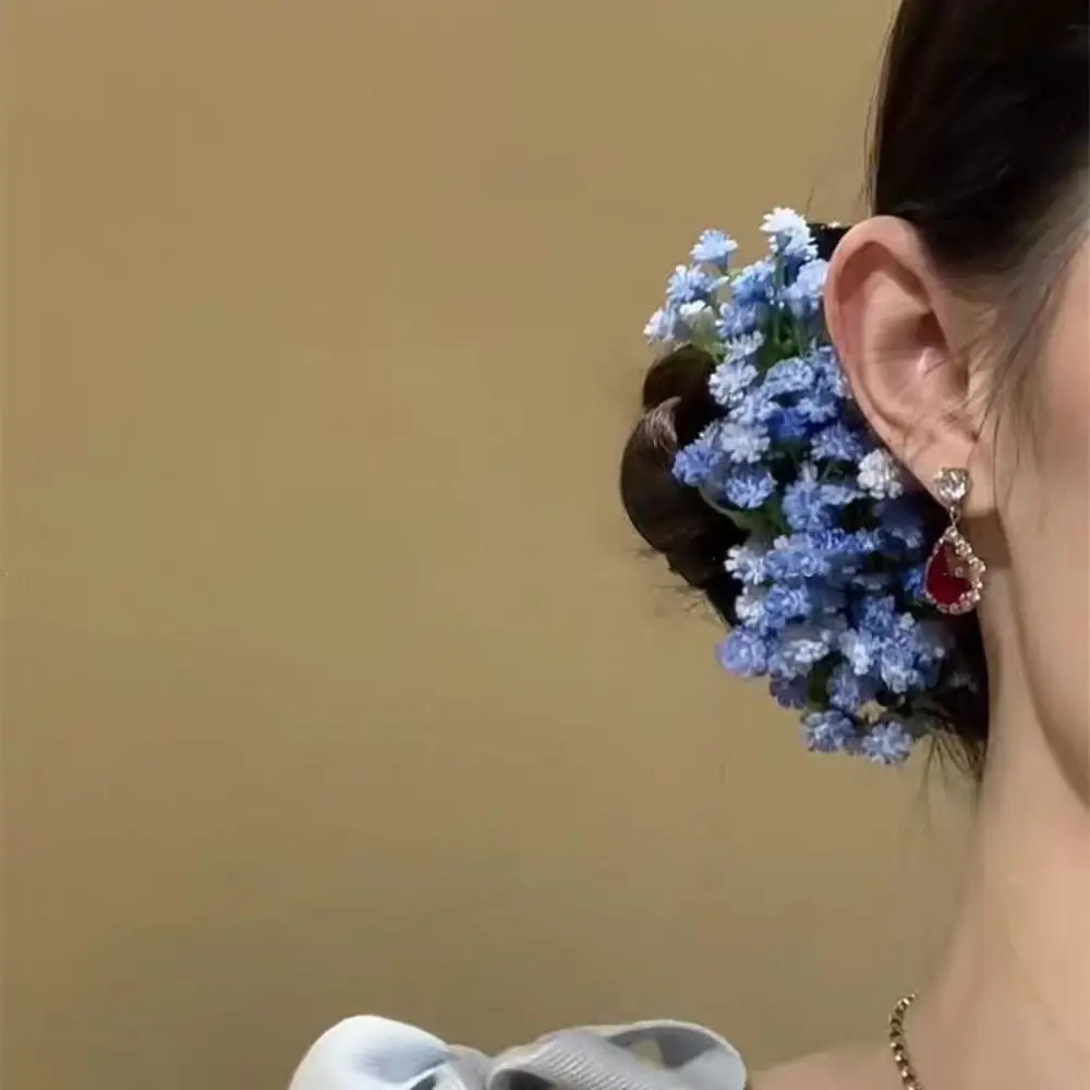 Headwear Sweet Starry Sky Flower Hair Clip Bohemian Simulation Flower Thai Hairpin Elegant Fairy Floral Side Clip Daily