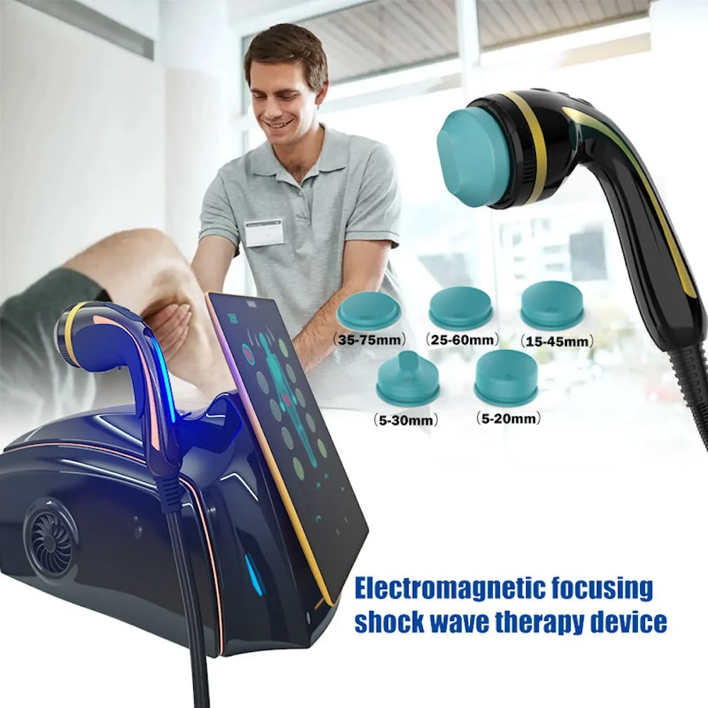 Focused Shock Wave Therapy Machine for Body Pain Relief Electromagnetic Shockwave Physiotherapy Device Massager