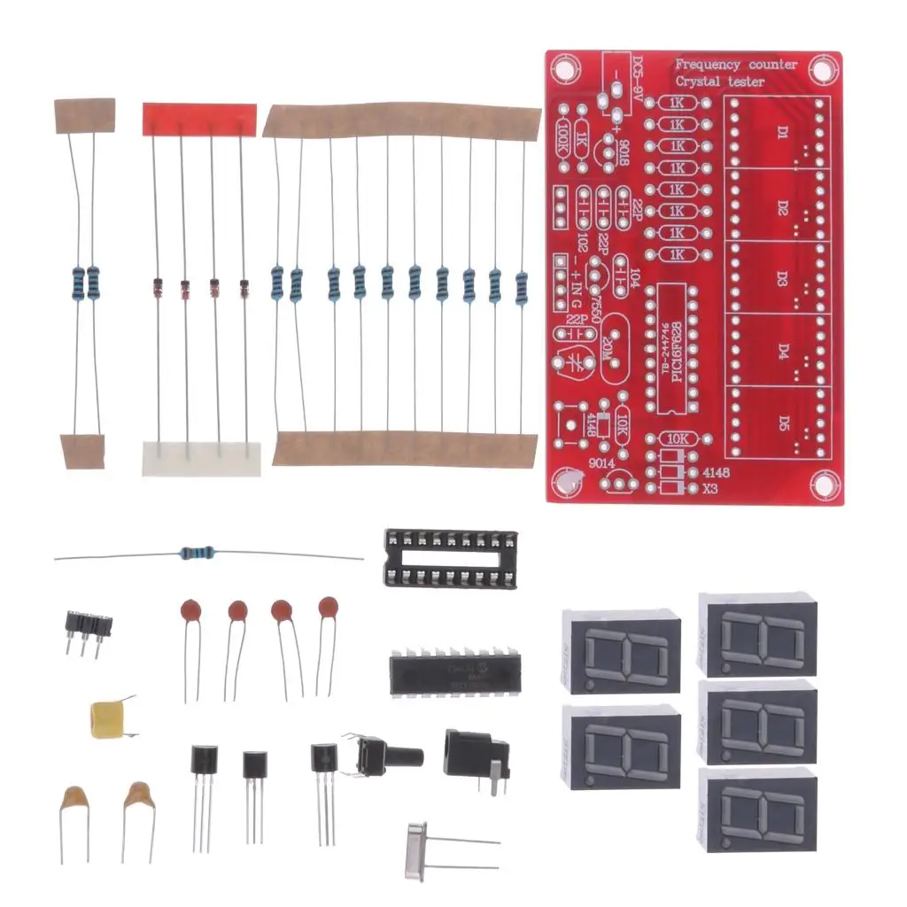 LED Digital Frequency Counter 1hz to 50mhz Five Digit Precision Crystal Oscillator Measuring Module