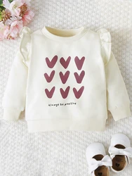 Baby Spring and Autumn Long sleeved Round Neck Love Sweater Soft and Comfortable Pullover Children's Accessories