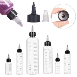 1Pcs 30ml-500ml Refillable PET Plastic Dropper Bottle Liquid Bottles W/ Twist Top Caps For Tattoo Pigment Ink Oil Containers