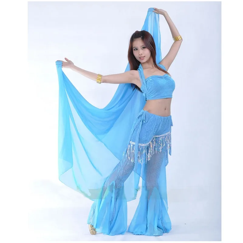 Trajes de danza del vientre personalizados, conjunto tribal, traje de práctica de danza oriental para adultos, conjunto de pantalones FM8048