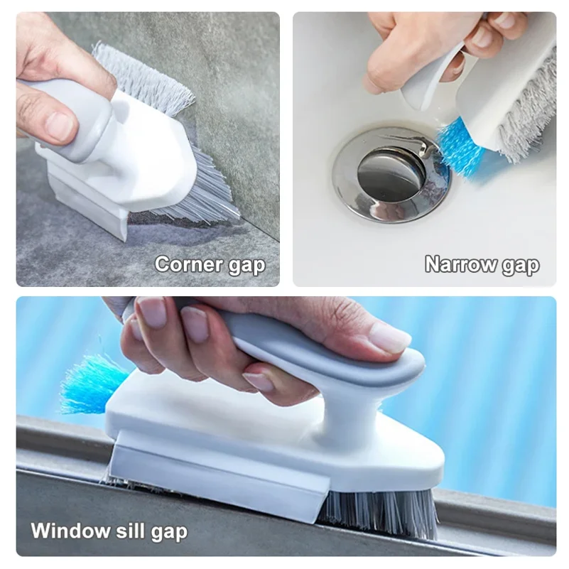4 in 1 Gap Brush Bathroom Supplies Corner Gaps Household Cleaning Brush for the Kitchen Home Garden Floor Depth