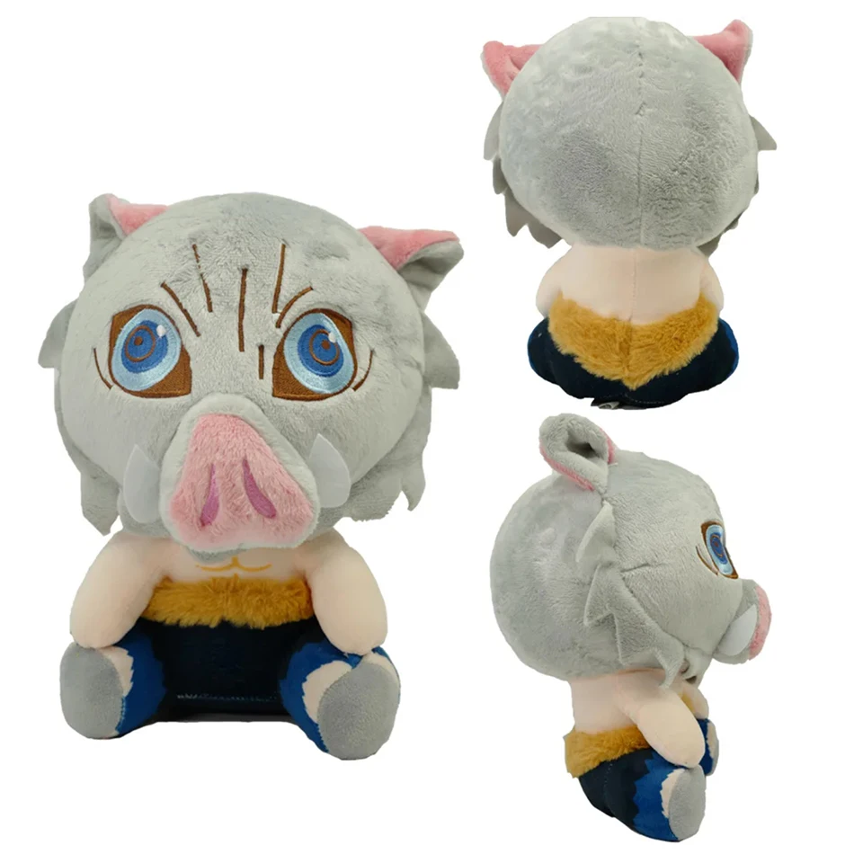 20CM versión Q Demon Slayer peluche Kawaii lindo Anime juguete muñeca marioneta almohada de felpa decoración de la habitación chico ventilador regalos de cumpleaños