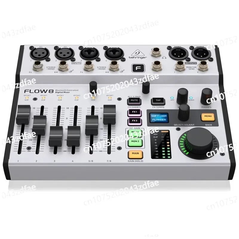 FLOW 8 8-input digital mixer 2 FX processors and USB/audio interface with bluetooth audio and app control