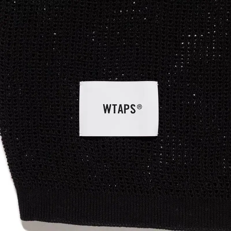 WTAPS 26SS Japanese Retro Lazy Feel Knitted Polo Shirt Old Money Style Breathable Short Sleeve Casual Lapel Tops