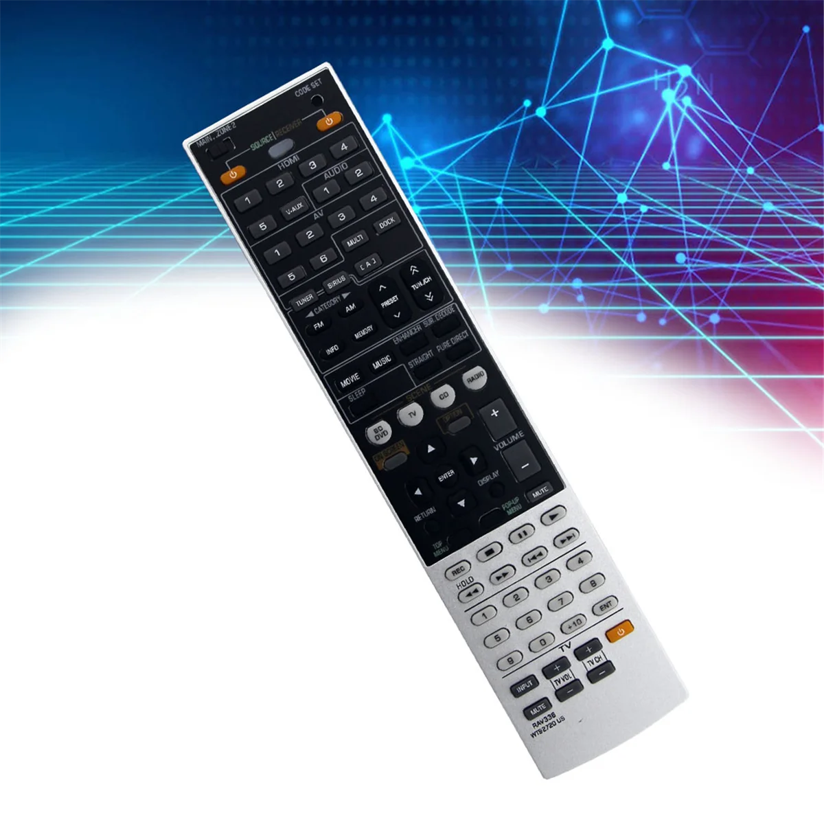 RAV336 WT92720US Replace Remote for Yamaha AV Receiver RX-A700 RX-V667 RX-A700BL HTR-6063 Sub Remote RAV337 RAV338