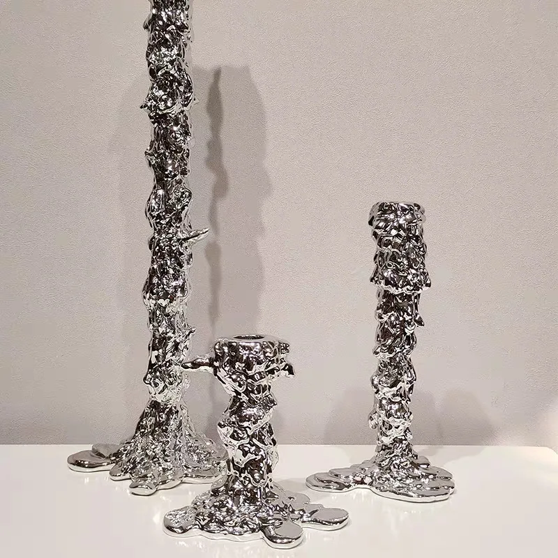 

CX Modern Light Luxury Resin Melted Candle Holder Ornament Living Room Dining Room High-end Candle Holder