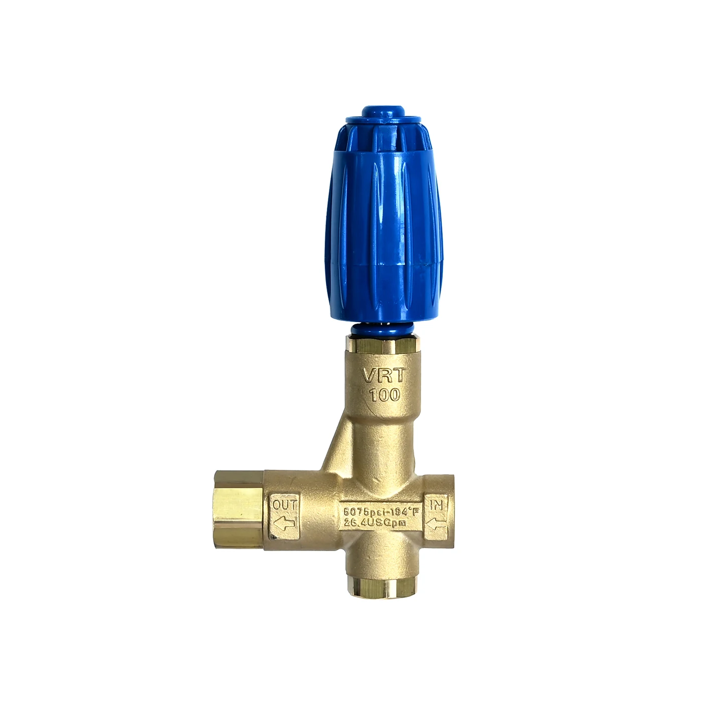 High Quality Brass  Regulating Valve / Unloading Valve 350bar/5075psi 100L/min26.4gpm 90℃ Connection Size 1/2