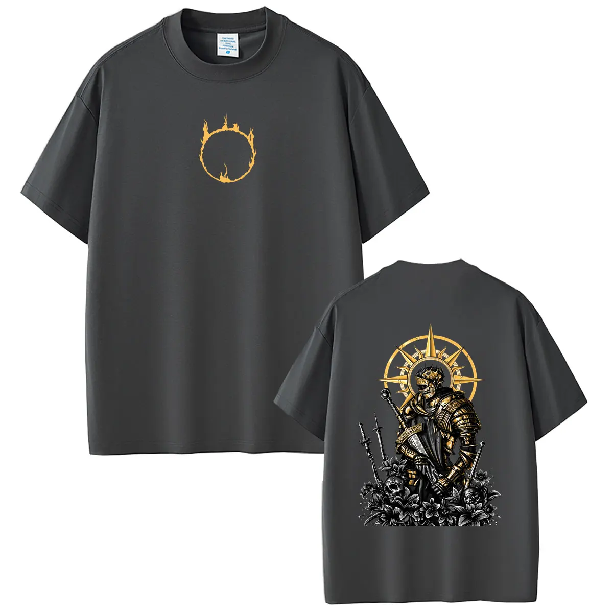 Hot Game Dark Souls Graphic T Shirts Solaire of Astora Print T-shirt Men Women Gothic Rock Casual Tshirt Male Fashion Streetwear
