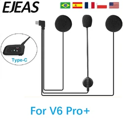 Original EJEAS Type-C Interface Headset Is Suitable For  V4PLUS  V6Pro+  V7 Q7  Q8 Motorcycle Helmet Intercom  Intercom Distance