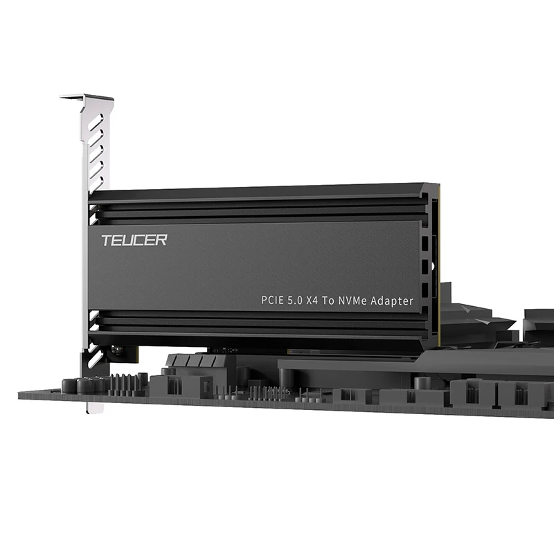 TEUCER PM-A4 PCI-E 5.0 - M.2 NVMe 어댑터 라디에이터(2230/2242/2260/2280 SSD에 적합한 열 패드 포함)