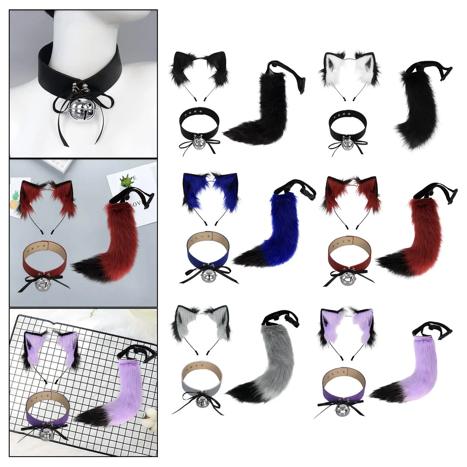 and Tail Headband for Women and Girls, Cosplay Accessories for Role Play