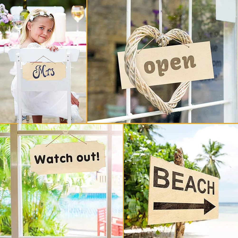 10 pezzi di cartello in legno, placca non finita per appendere decorazioni, cartelli in legno vuoti, artigianato, casa, parete fai da te, camera da letto, strumenti per cucire, accessori