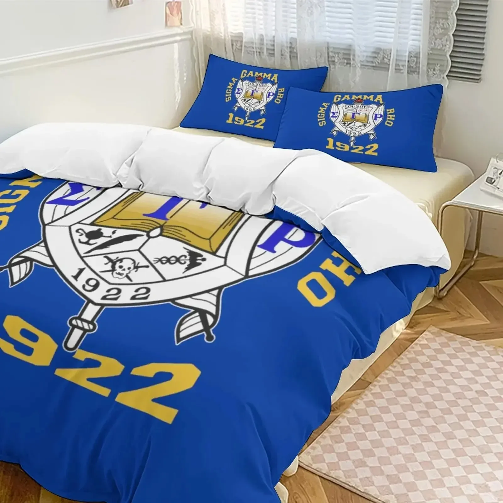 

Sigma Sorority Gamma Rho Bedding Set SGR Duvet Cover Bedroom Comforter Single Twin King ​Size Quilt Cover Home Textile