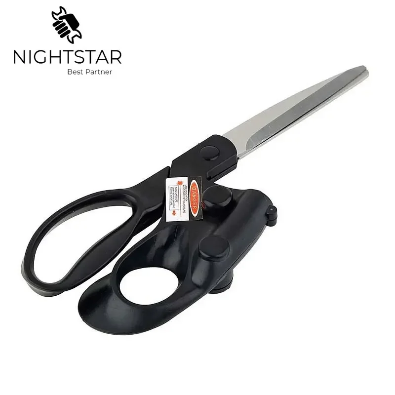 2024 Popular New Professional Laser Guided Scissors For home Crafts Wrapping Gifts Fabric Sewing Cut Straight Fast Scissor Shear