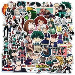 50pcs My hero Academy Cartoon Mobile Phone Water Cup Notebook Waterproof Decorative Stickers Supplies