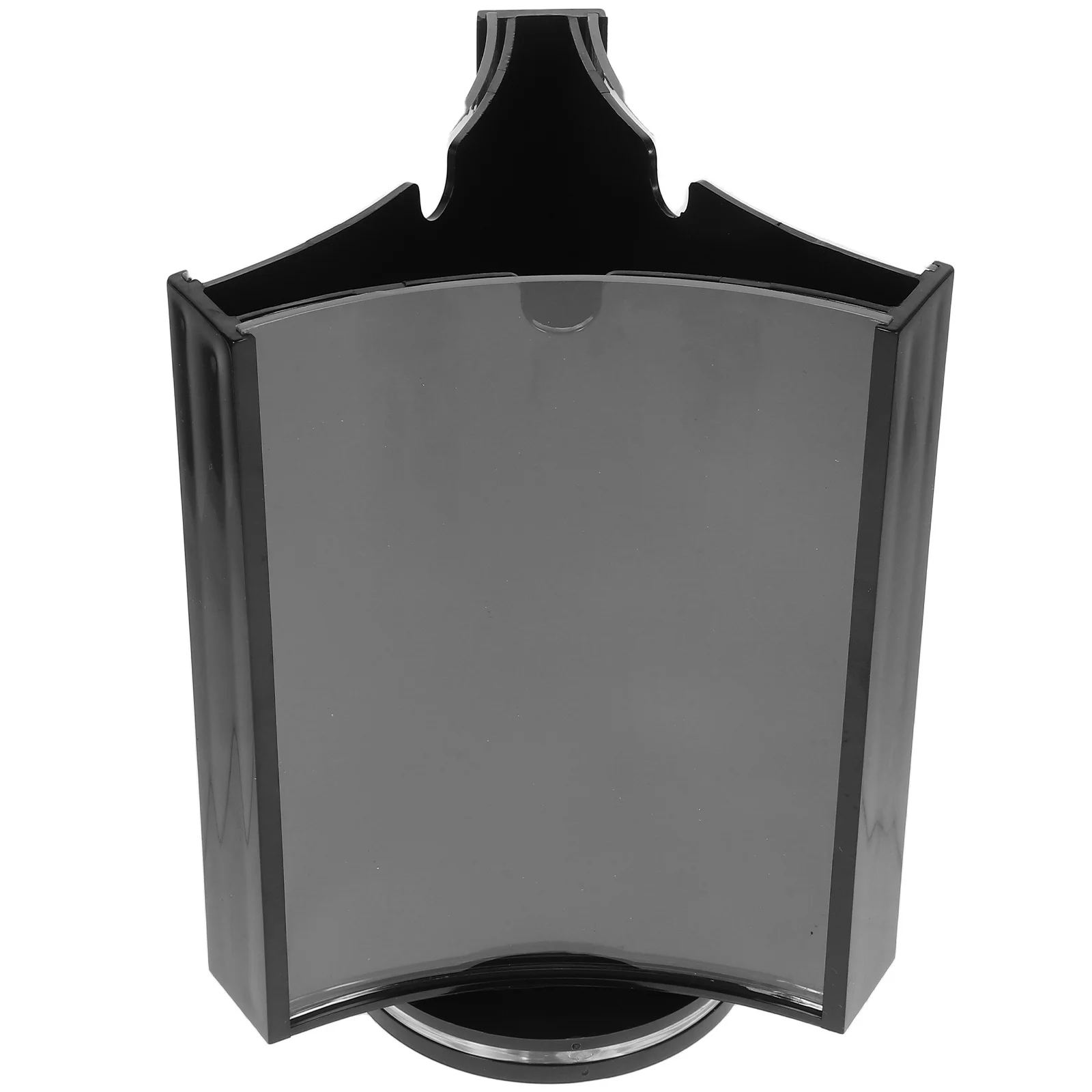 

Black Acrylic Rotating Table Card Holder Display Stand for Menu Sign Brochure Office Restaurant Cafe Hotel Plastic Triangle Rack