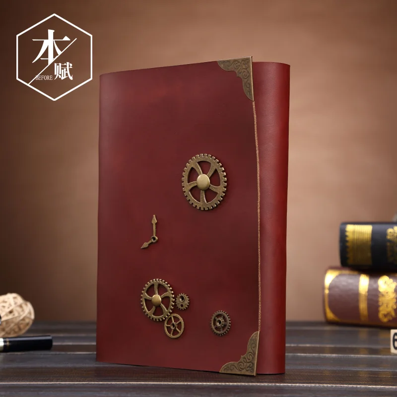A5 Size Notepad Handmade Cowhide Book Creative New European Notebook