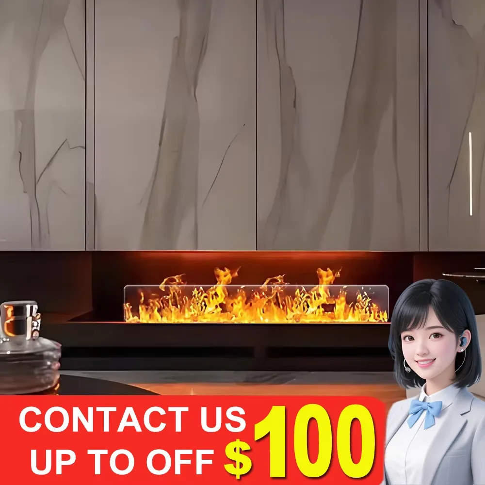 

Intelligent indoor electric water atomizer, intelligent steam TV cabinet decorative fireplace, 3D water vapor electric fireplace