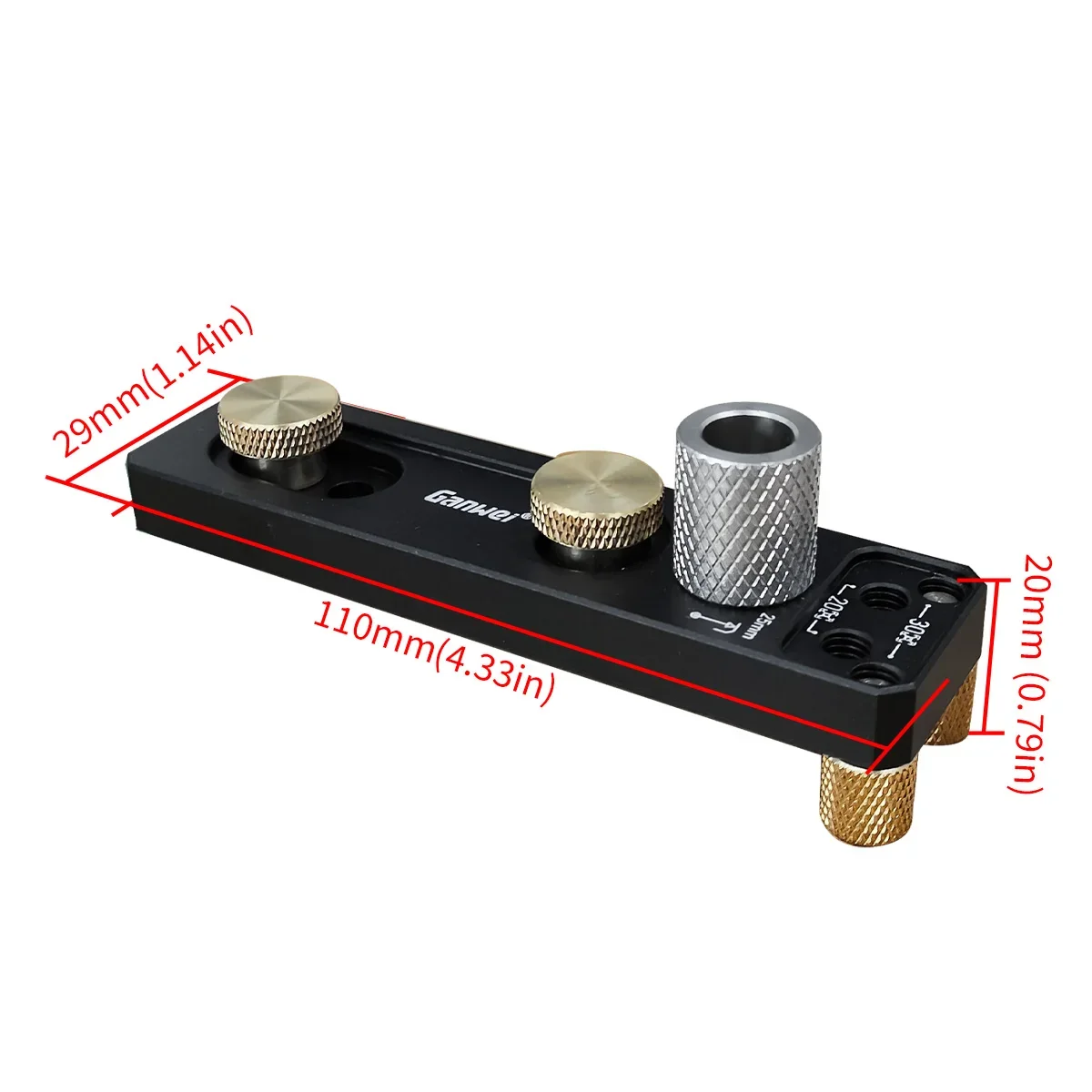 Aluminum Profile Track Drill Guide for Vertical Puncher for 20#30#40# Aluminum Profiles, With Sliders and M6 Countersunk Step Dr