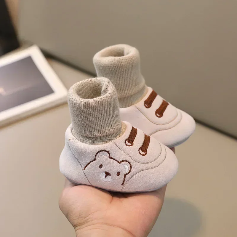 Baby Socks Shoes Infant Cute Cartoon Kids Boy Shoes Soft Rubber Sole Child Floor Sneaker Booties Toddler Girls First Walker