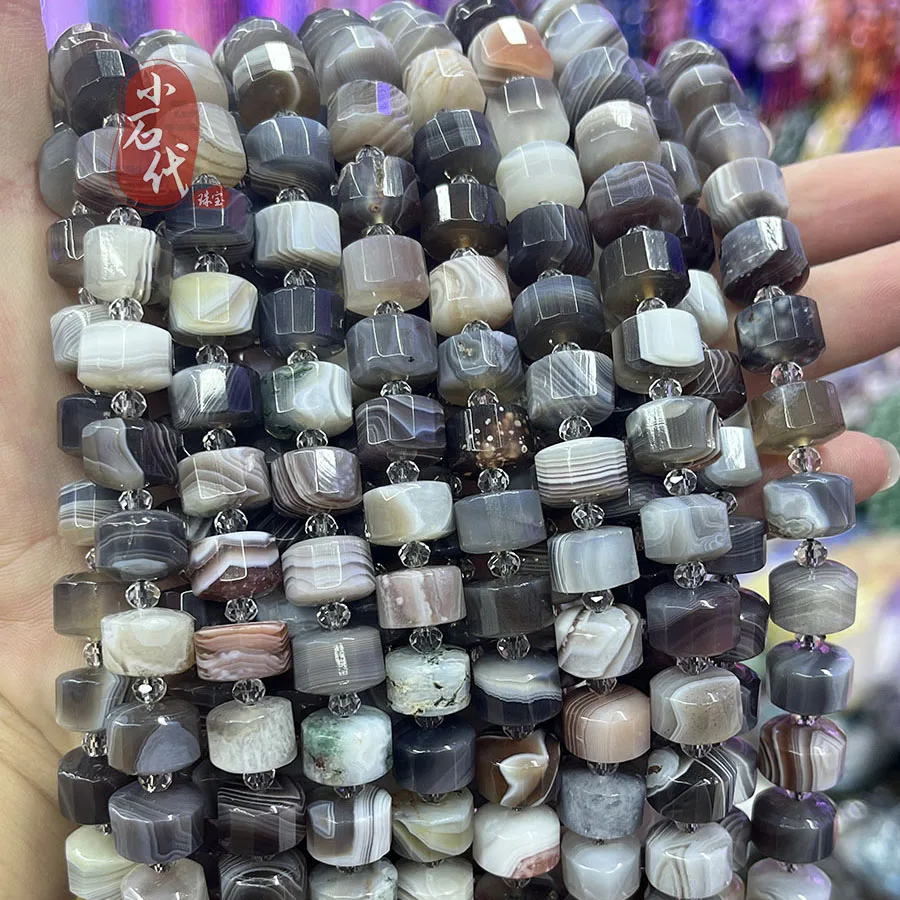 1 Strand High Quality Natural Persian Gulf Agate Handmade Faceted Loose Bead For Jewelry Making DIY